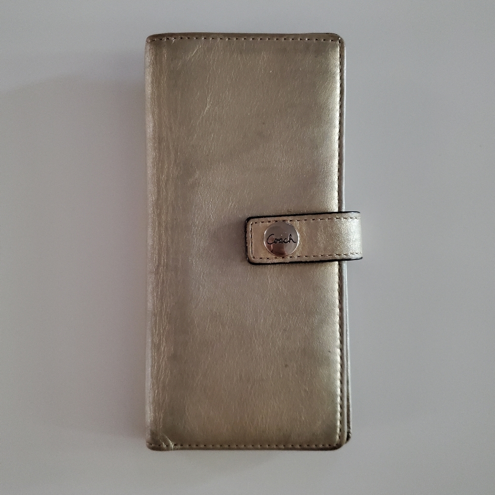 Coach Gold tone Long Wallet